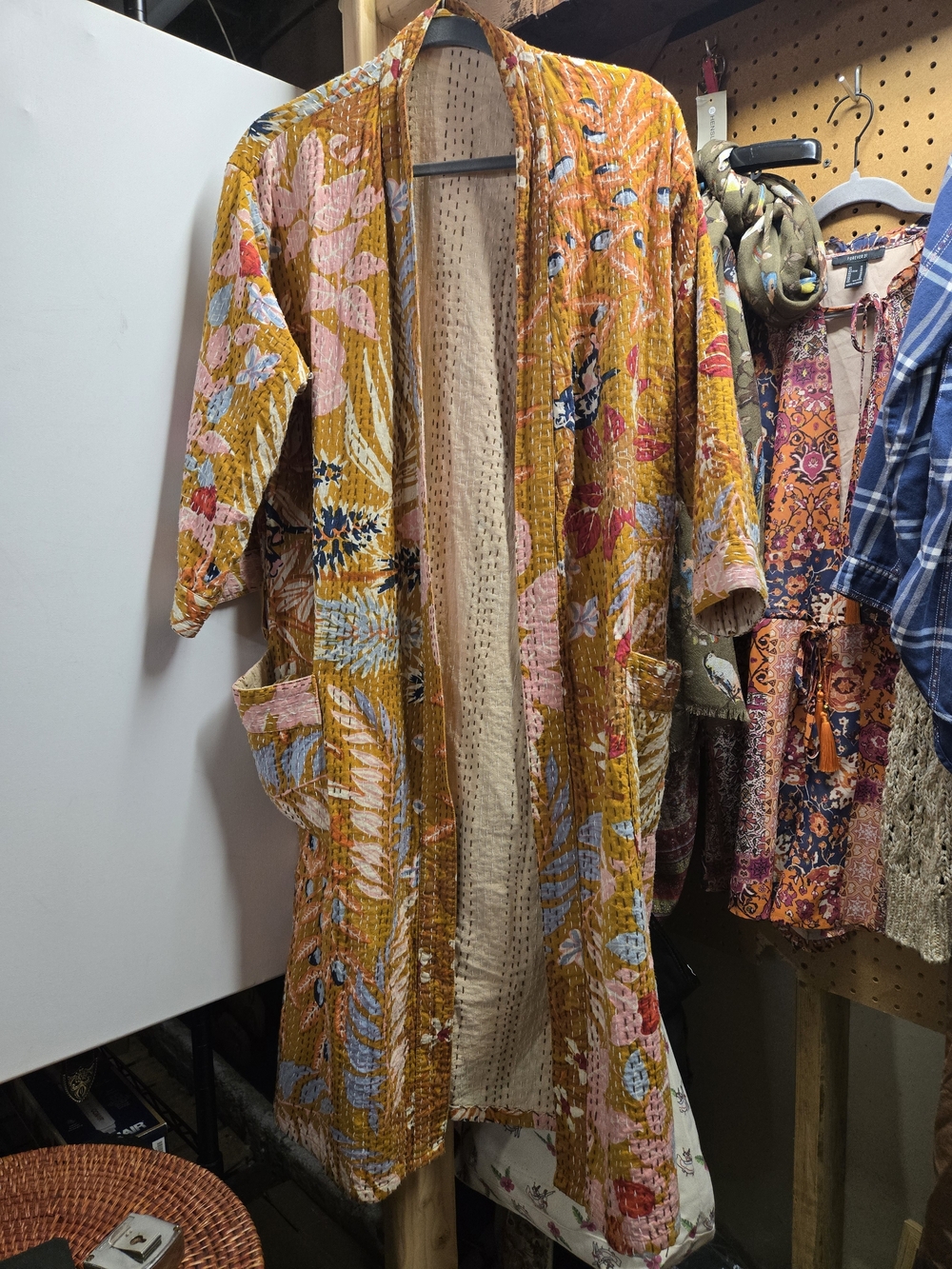 Boho Floral Kantha Kimono - Picture 2 of 8